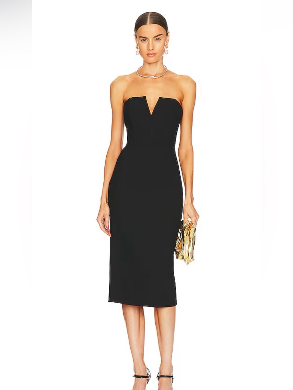 Veronica Beard Nabi Dress (Strapless Midi Sweetheart Neckline)